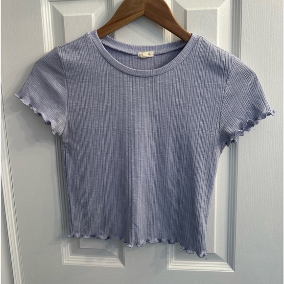 Garage lilac lettuce hem baby tee, size small - Picture 2 of 3